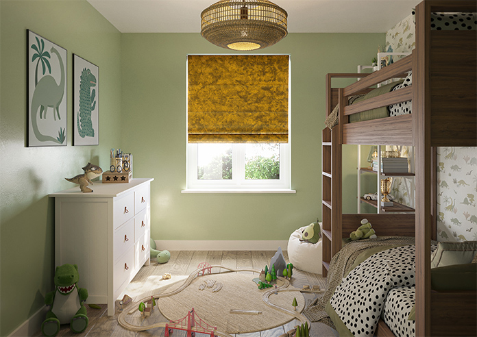 Cyrus Crushed Velvet, Golden - Roman Blind - Image 8